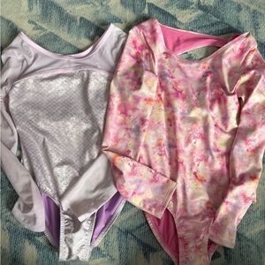 Set of Two Long Sleeve Dance Leotards